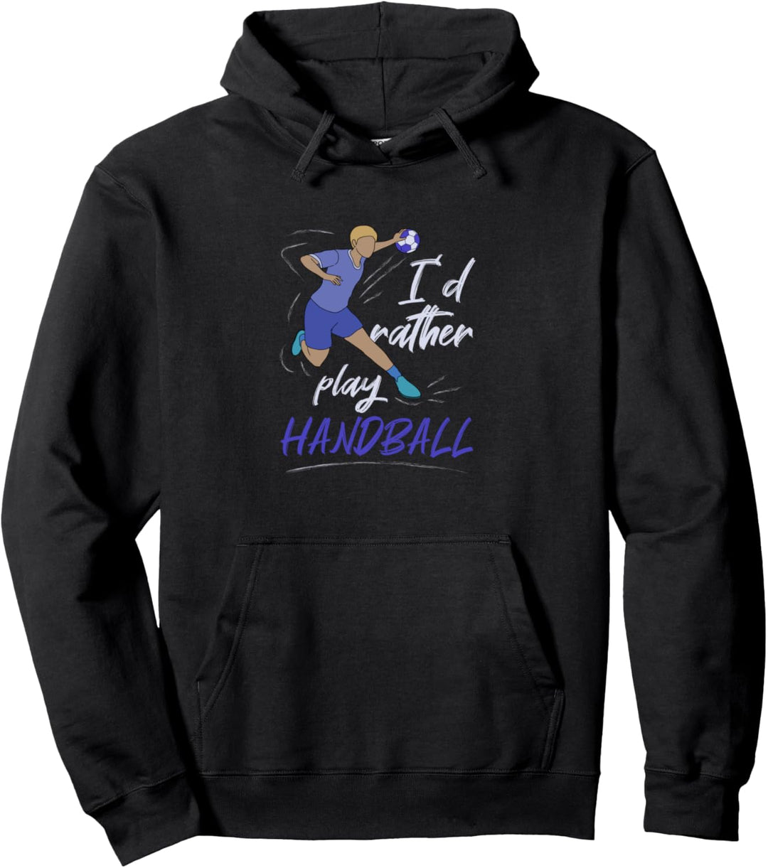 Eher Handball spielen Lustiger Spruch Hallensport Pullover Hoodie