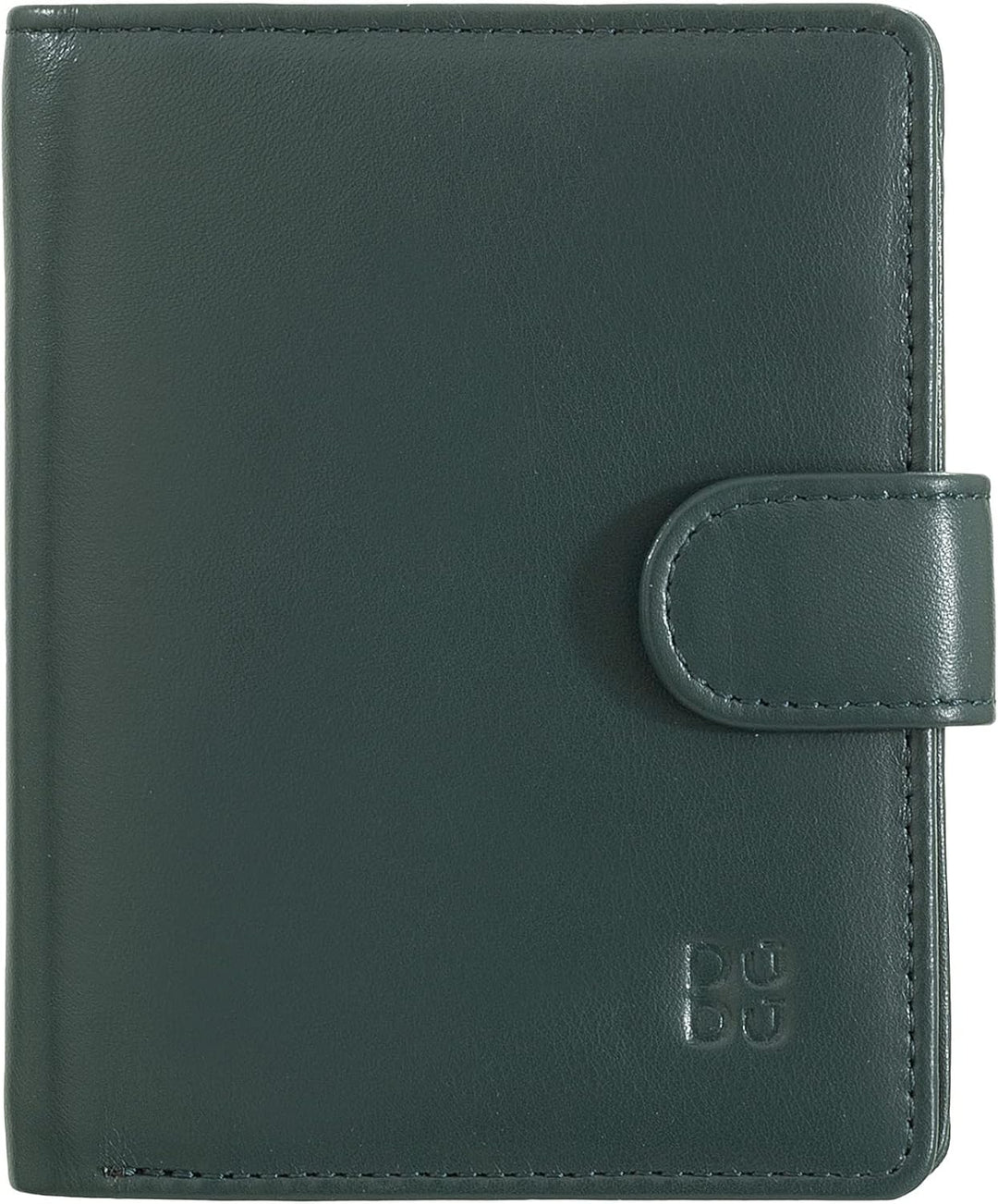 DUDU Damen Geldbörse aus echtes Leder, kleines Leder RFID-Kartenetui mit Reissverschluss, Münzfach,