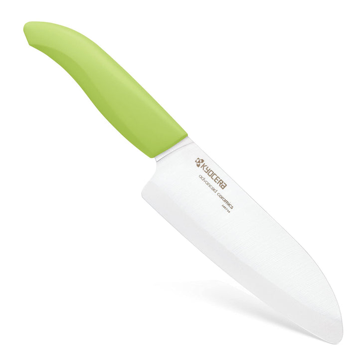 KYOCERA GEN COLOUR Santoku Keramikmesser FK-140WH-GR Santokumesser mit extrem scharfer Keramikklinge