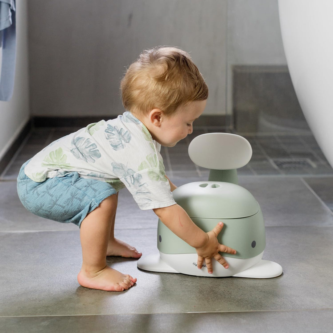Kindsgut Kinder-Töpfchen, Babytopf WC/Klo, kinderfreundliches Wal-Design und dezente Farben, Toilett