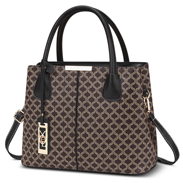 DIRRONA Retro Damen Handtasche Klassischer Druck Umhängetasche Elegant Schultertasche Lässig Crossbo