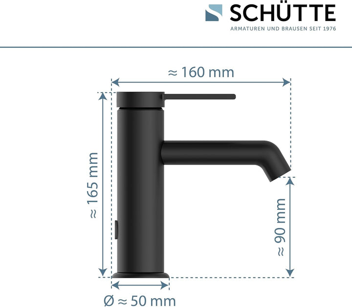 SCHÜTTE Waschtischarmatur LOS ANGELES 33106, Wasserhahn Bad mit Ablaufgarnitur, Armatur Badezimmer,