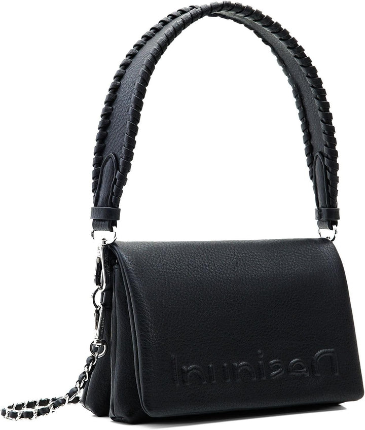 Desigual Damen Bag_Half Logo 23 Dortmund 2000 Black Schwarz, Schwarz