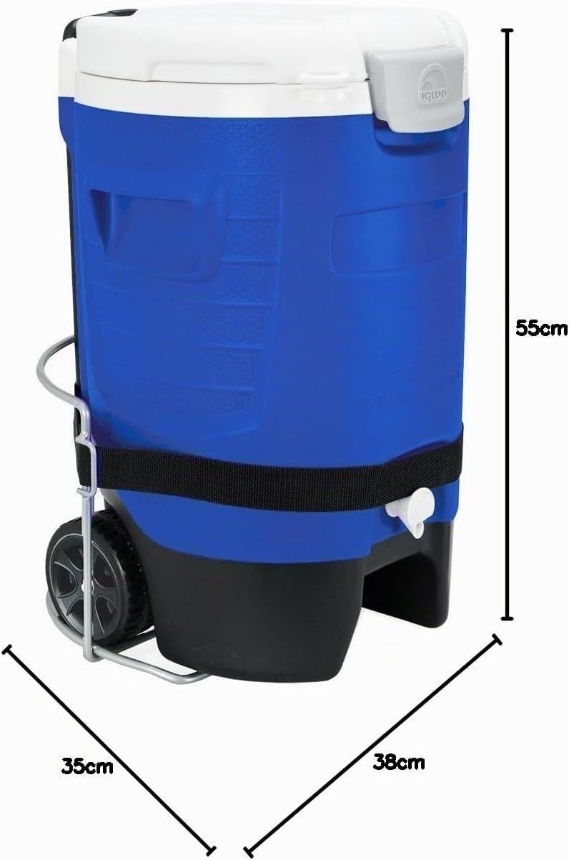 Igloo - Sport 5 Gallon Roller - Getränkespender mit Zapfhahn - 18,9 Liter - 38 x 35 x 55 cm (L x B x