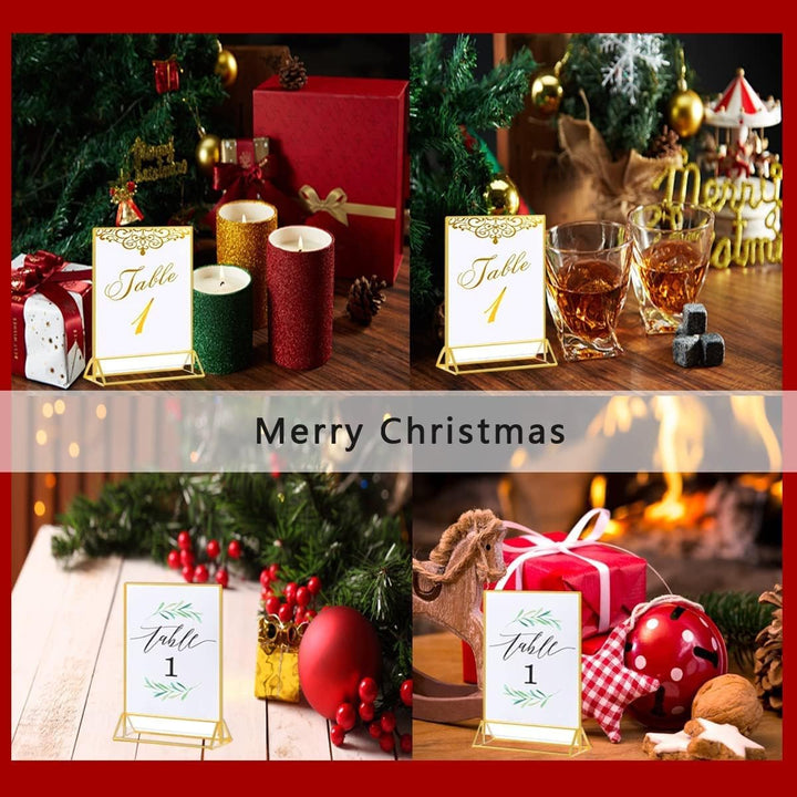 Bilderrahmen, 12 Stück 5x7 Zoll (13x18cm) Thekenaufsteller Bilderrahmen Goldenes Seitenklares Doppel