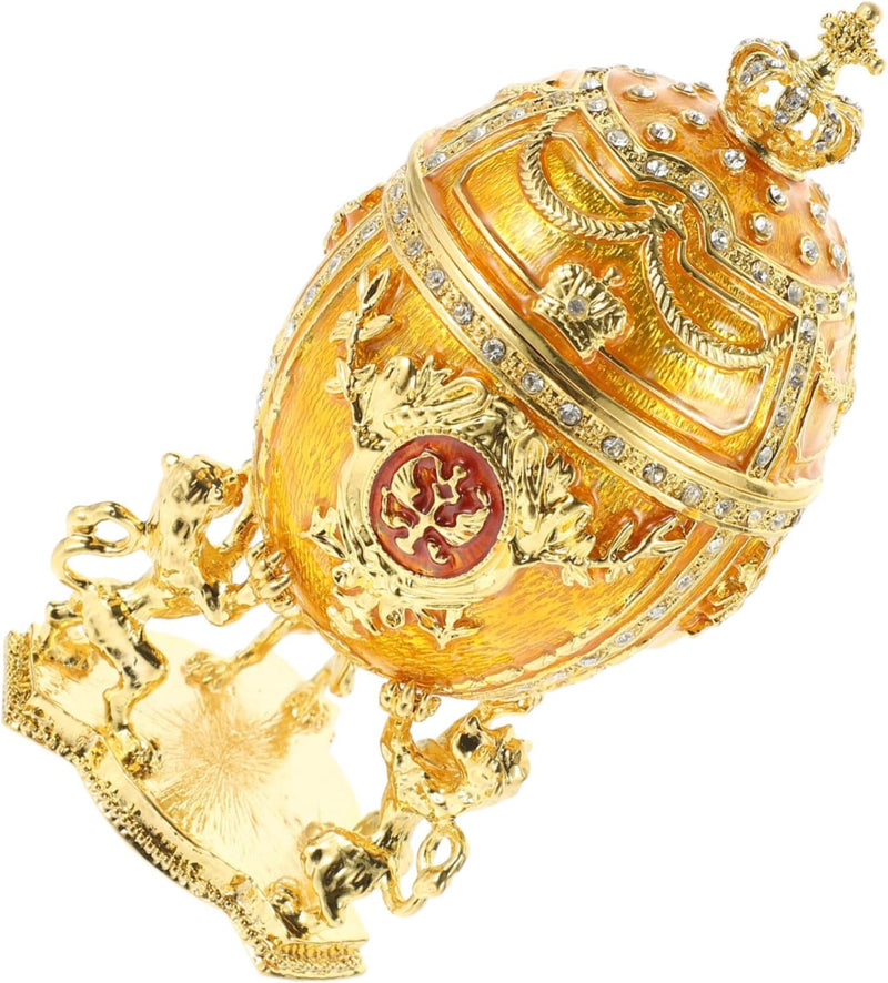 HOMSFOU Kasten Ei Schmuckschatulle Kaiserliches Ei Faberge-ei-schmuckkästchen Ei-ring-box Schmuckbeh