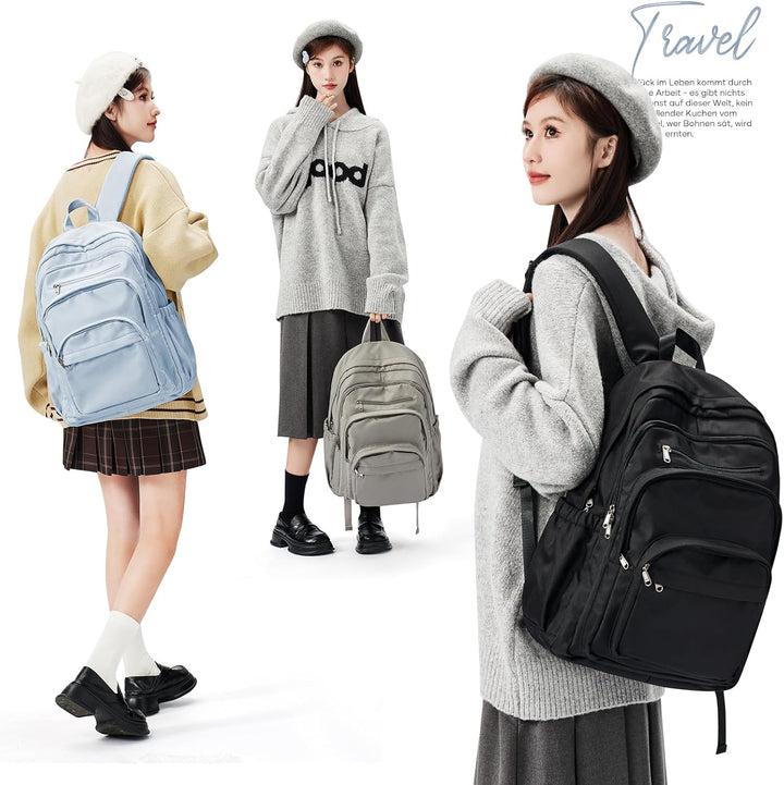 Rucksack Damen Herren, Leichter Schulrucksack Teenager Mädchen Jungen, Wasserabweisend Uni Rucksack