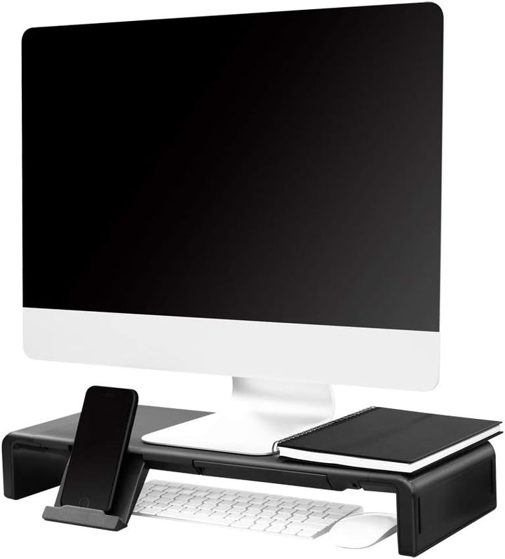 LogiLink Ergonomische TV- Monitorerhöhung, max. Belastung 25kg, Länge = 42–52cm variabel (42-52cm),
