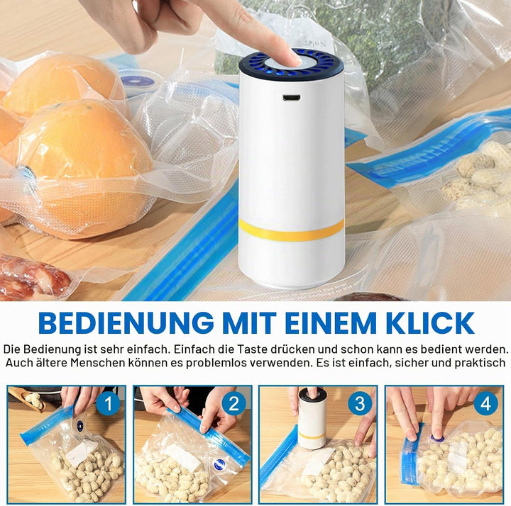Mini Vakuumiergerät Für Lebensmittel, Vakuumiergerät Für Lebensmittel, Handvakuumierer Für Lebensmit