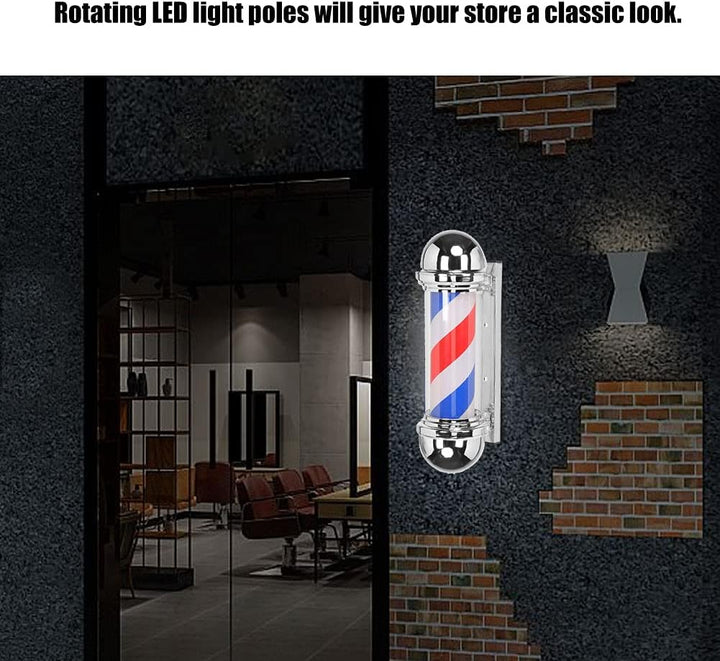 LED-Blinker Barber Shop Pole, Barber Shop Schild, Salon Shop für Schönheitssalon(Europäischer Standa