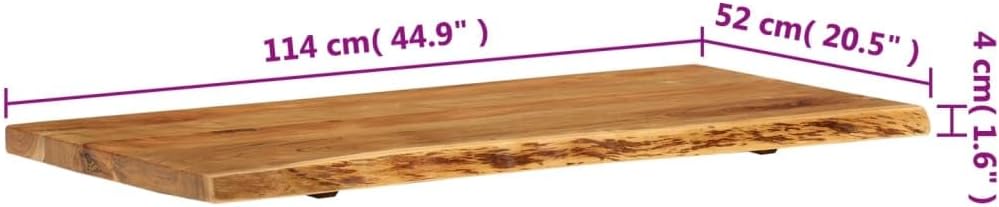 vidaXL Akazienholz Massiv Waschtischplatte Badezimmer Waschtisch Waschtischkonsole Platte Holzplatte