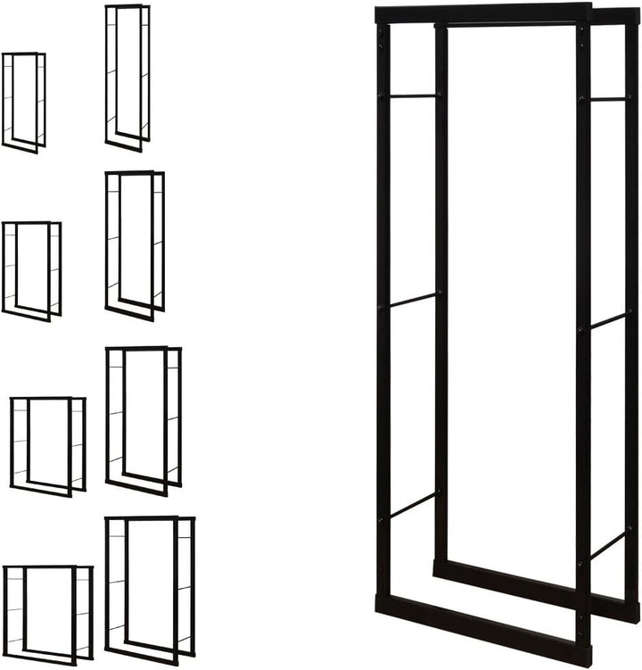 V2Aox Kaminholzständer Metall, Kaminholzregal innen, Holzständer Regal für Aufbewahrung von Kaminhol