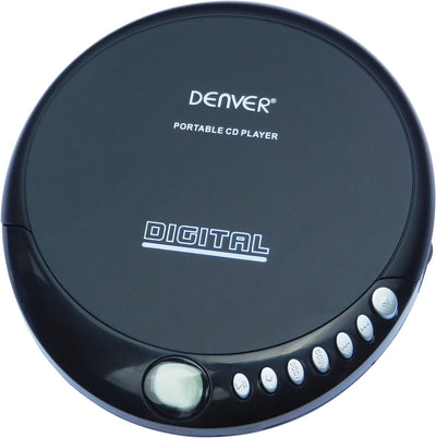 Denver DM-24 Discman & Hama CD-Player-Tasche für Discman und 3 CDs (mit Kabelausgang und Gürtelschla