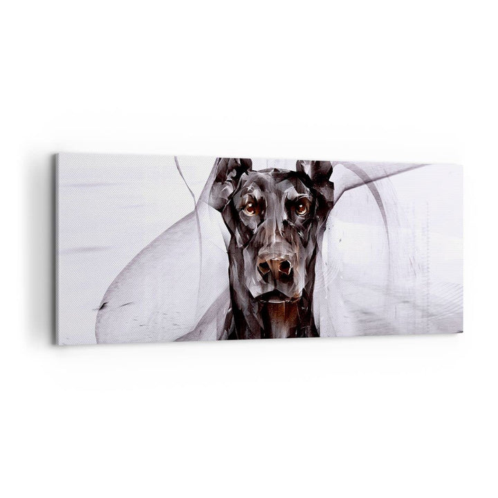 Wandbilder Dekoration Wohnzimmer Hund Abstraktion Panorama Bilder auf Leinwand 120x50cm Leinwandbild