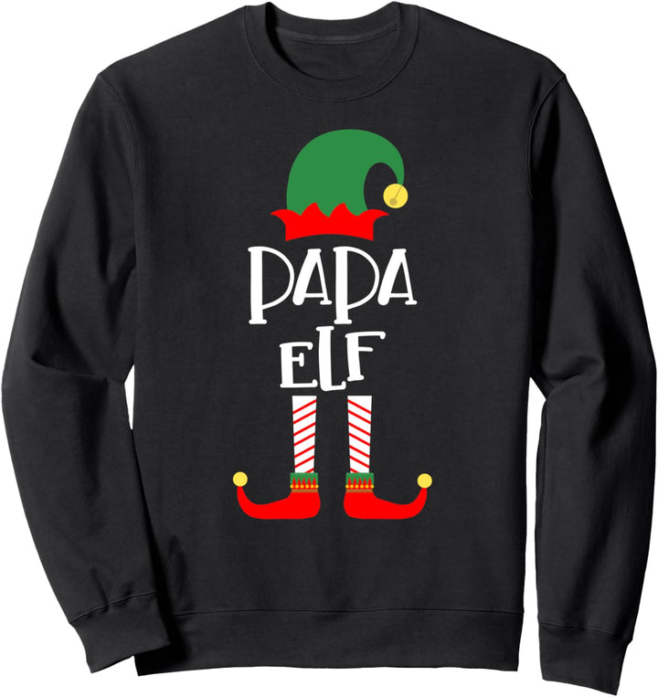 Papa Elf Familienoutfit Familie Partnerlook Weihnachten Sweatshirt
