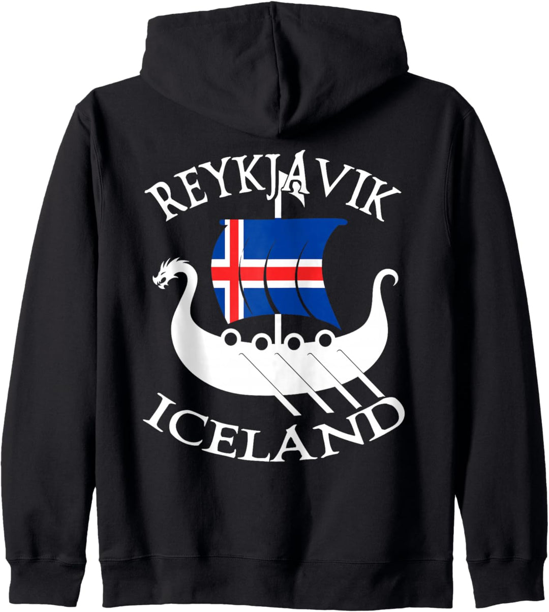 Reykjavík Viking Boat Iceland Kapuzenjacke