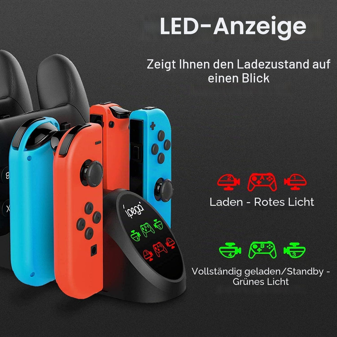 FYOUNG 6 in 1 Switch Controller Ladestation Kompatibel mit Nintendo Switch & Switch OLED mit USB Ans