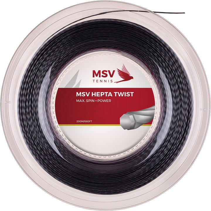 MSV Saitenrolle Hepta Twist 1.25 mm Schwarz, 1.25 mm Schwarz