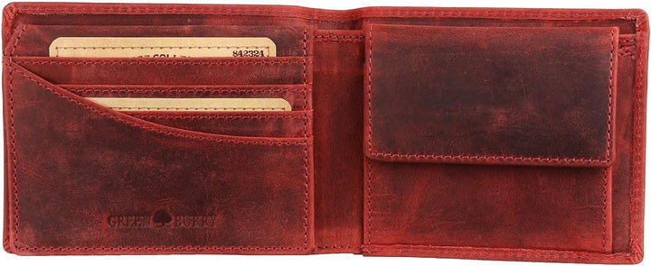 Greenburry Vintage Geldbörse Leder 13 cm Rusty Red, Rusty Red