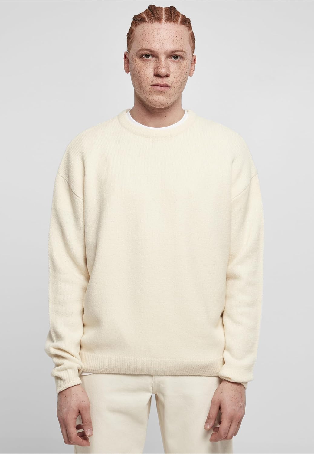 Urban Classics Herren Oversized Chunky Sweater 3XL Whitesand, 3XL Whitesand