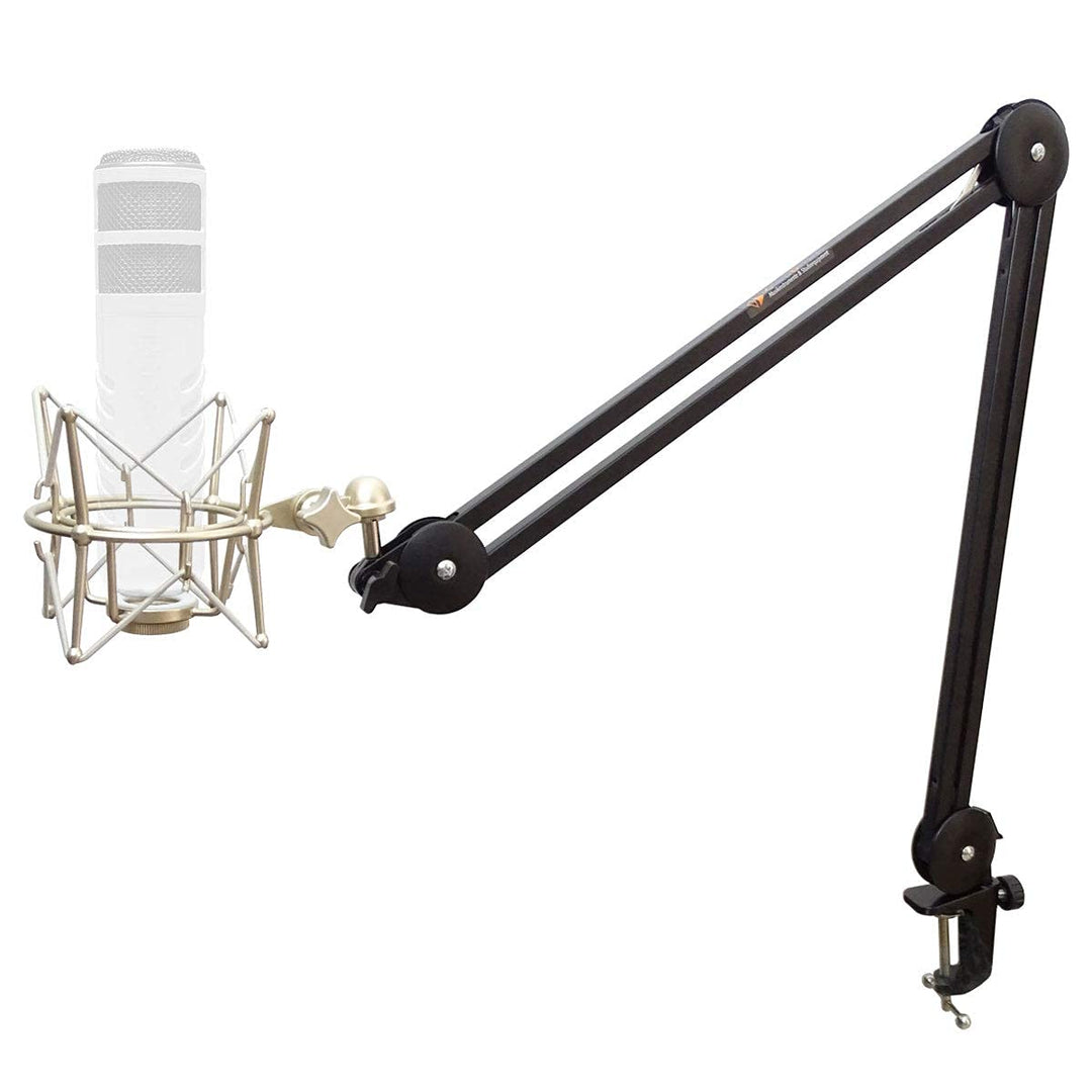 keepdrum MS138 Mikrofonarm Gelenk-Stativ + MS088SV Mikrofon-Spinne für Rode Mikrofone