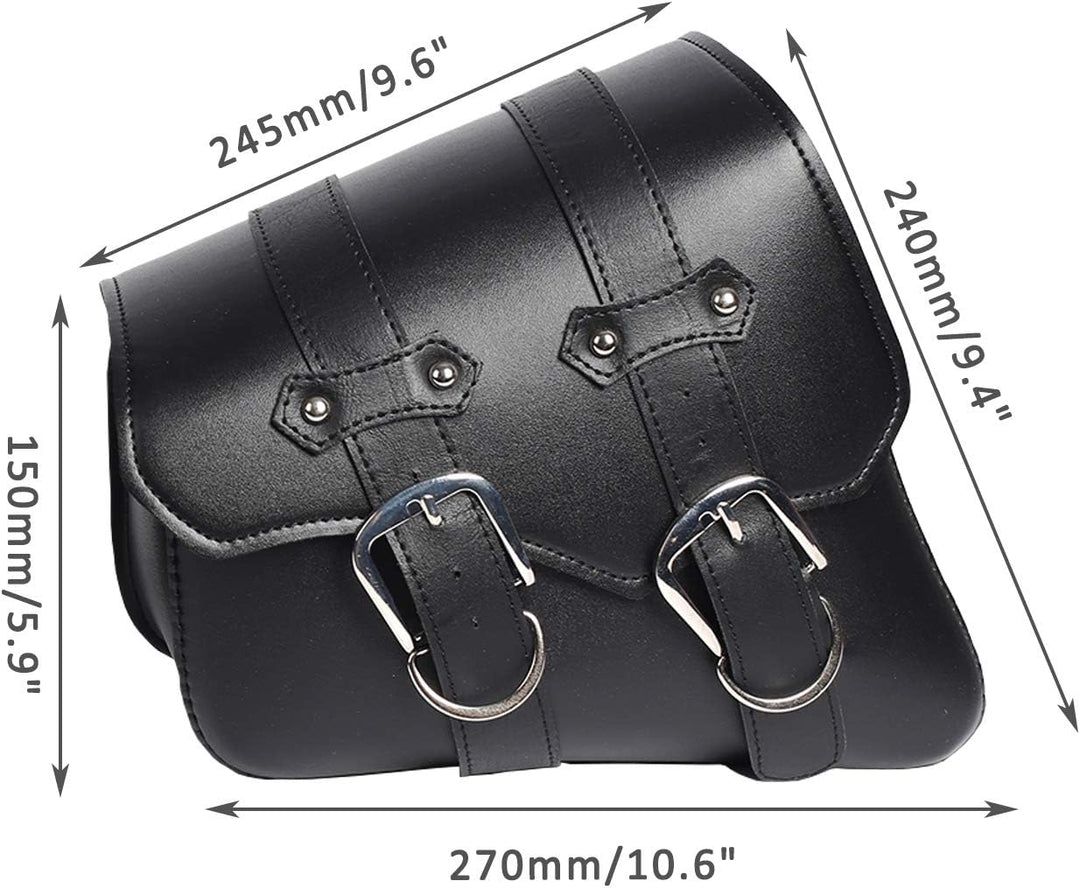 1 Paar Motorrad Satteltaschen Leder Abnehmba Wasserdichte Schwarz Universal für Harley Motorrad Satt
