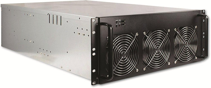 Inter-Tech Gehäuse Mini ITX 4W40 Mining-Rack 179x482x705mm Schwarz
