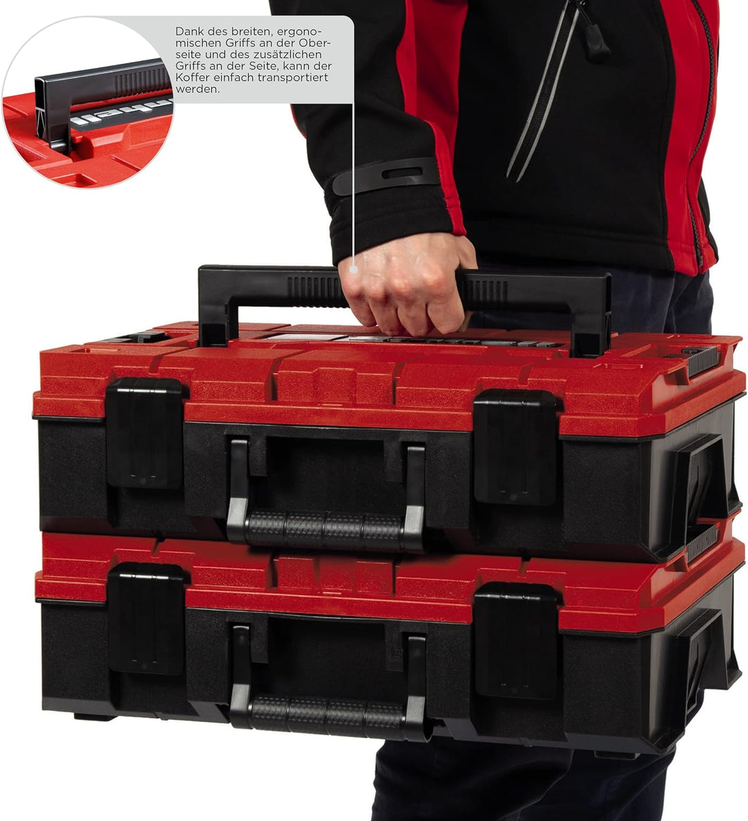kwb Werkzeugkoffer / Werkzeug-Set, 80-teilig, Einhell E-Case-kompatibel, robust und hochwertig, idea