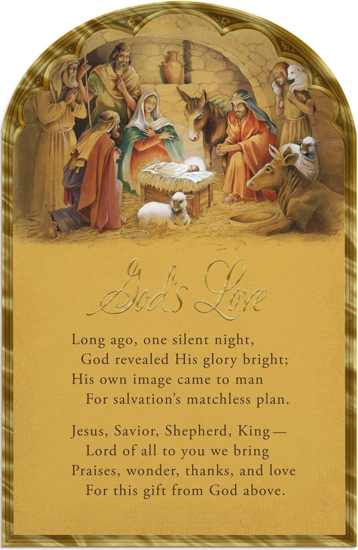 DaySpring - God's Love Krippe - 50 grosse Weihnachtskarten und Umschläge (U1346)
