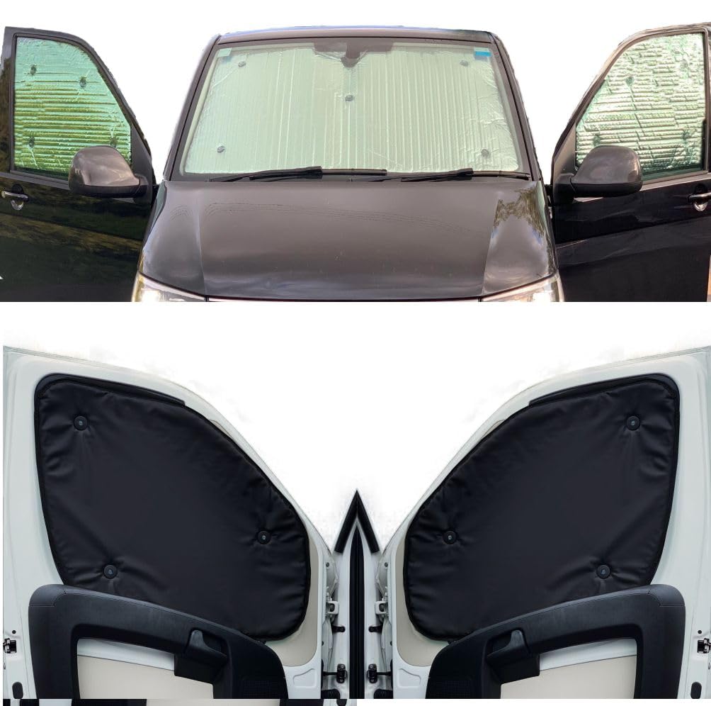 Fensterrollo-Set für Ford Tourneo Connect (2013-Datum), wendbar, Thermisch Front set Farbe der Rücks