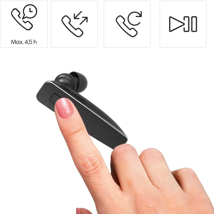Hama Bluetooth Headset „MyVoice2100“, One-Ear (Mono Headset Bluetooth 5.0, 80 Std. Akku, Wireless He
