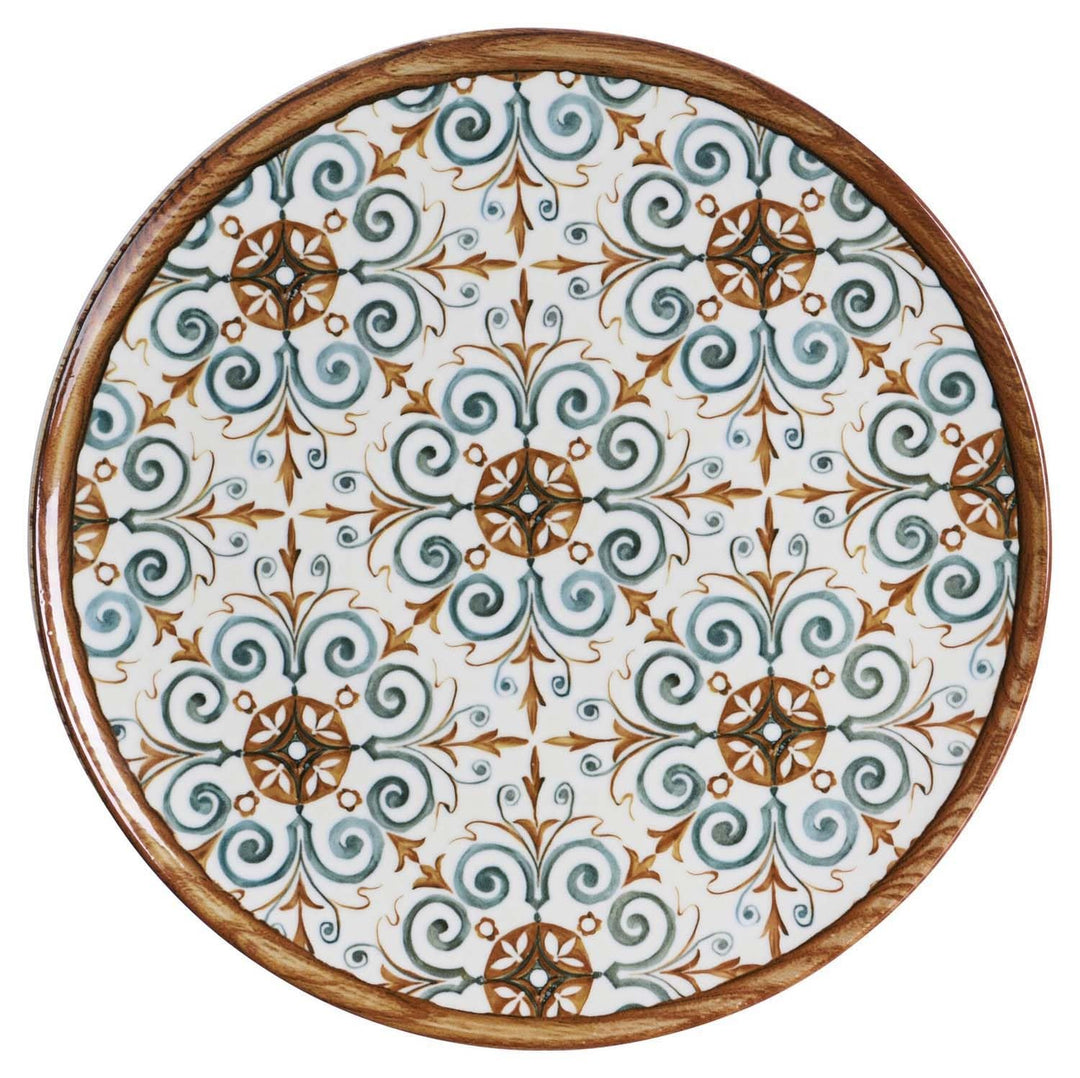 Home4You Pizzateller - Braun - Weiss - Blau - Steinzeug - Ø 32 cm
