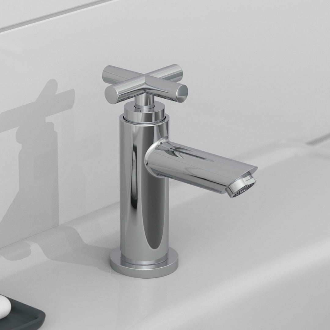 SCHÜTTE Kaltwasserhahn MATAO, Armatur, Wasserhahn Bad nur für Kaltwasser, Standventil mit schickem K