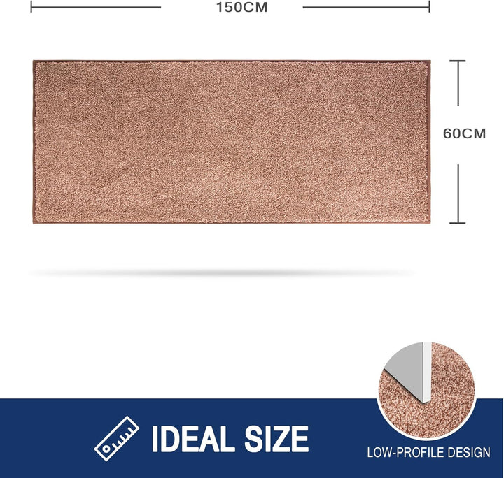 FCSDETAIL Schmutzfangmatte Innen Lang 60 x 150 cm, rutschfeste waschbare Fussmatte, absorbierend Tür
