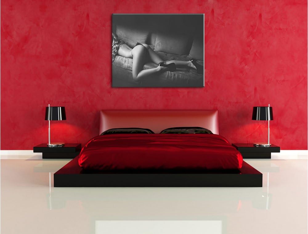 Pixxprint Frau mit sexy Po / 100x70cm Leinwandbild bespannt auf Holzrahmen/Wandbild Kunstdruck Dekor