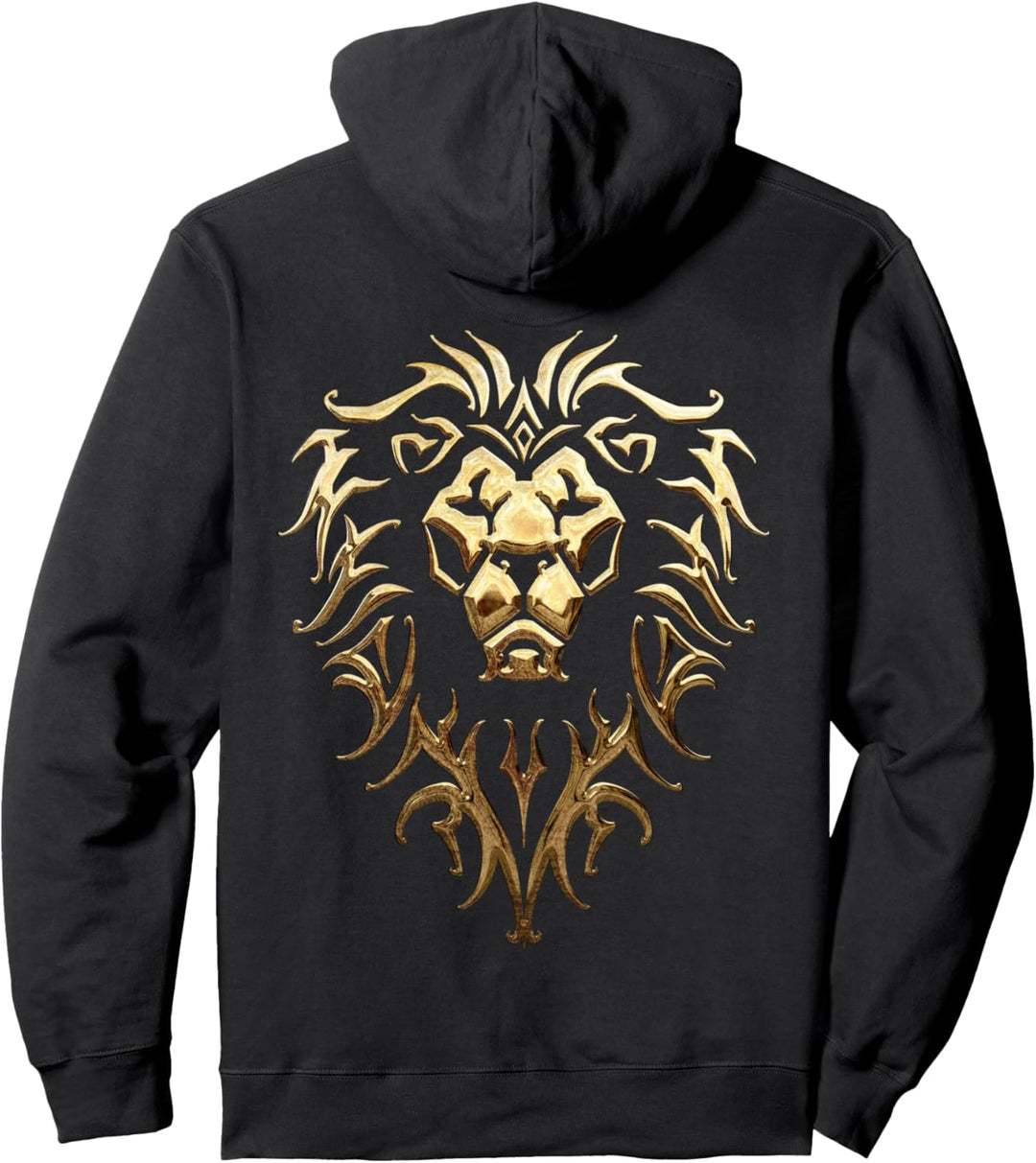 Warcraft + Logo Alliance Metallisch Pullover Hoodie