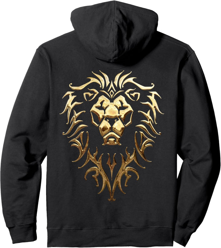 Warcraft + Logo Alliance Metallisch Pullover Hoodie