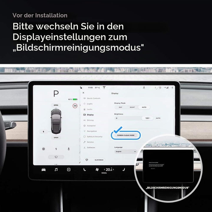 Spigen Glas.tR EZ Fit Schutzfolie kompatibel mit Tesla Model 3 / Y, Schablone für Installation entha