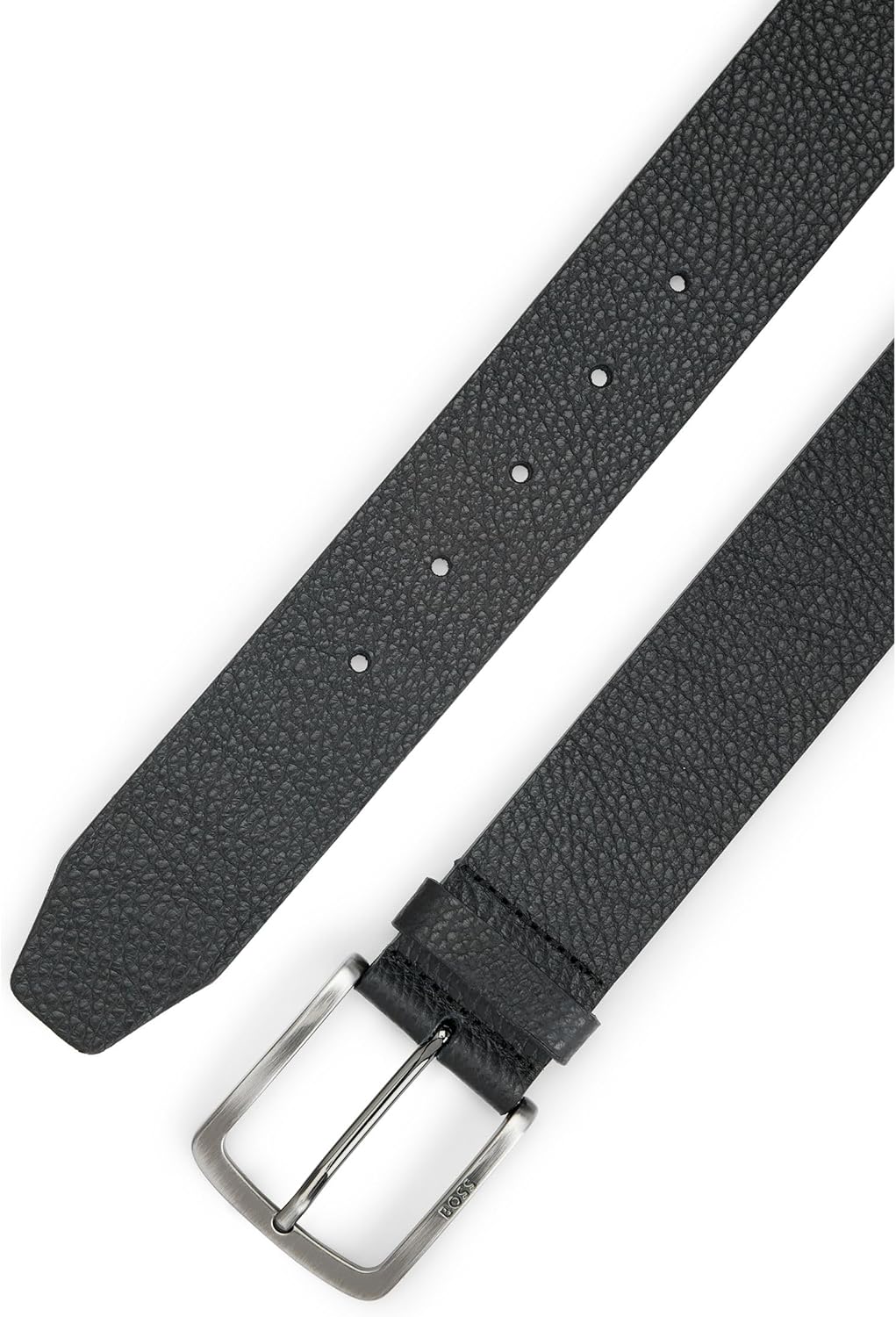 BOSS Herren Jor-Gr Sz40 Gürtel aus genarbtem italienischem Leder mit Logo-Schliesse 80 Black1, 80 Bl