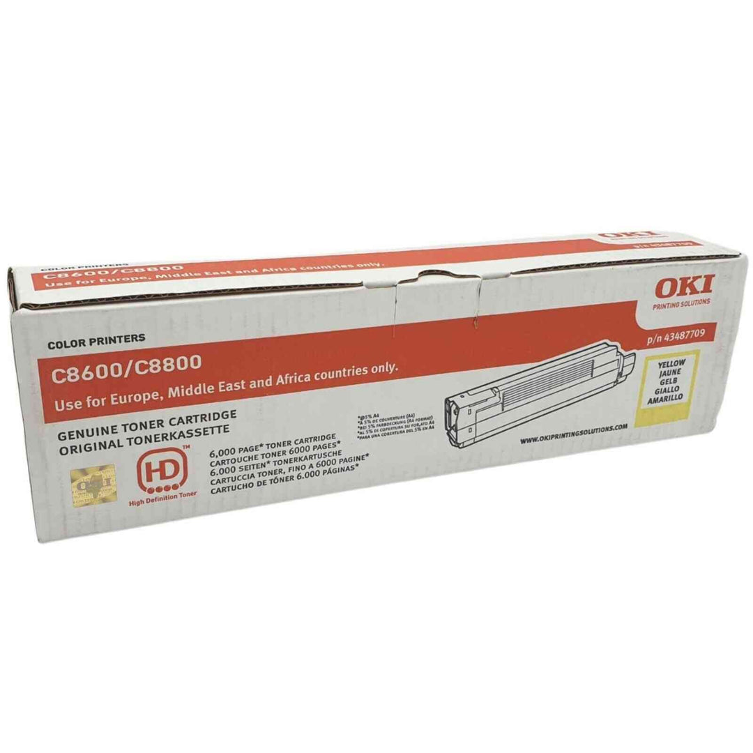 OKI 43487709 Tonerkassette gelb für C8600