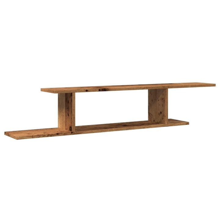 vidaXL TV-Wandregal Altholz-Optik 125x18x23 cm Holzwerkstoff, Wandregal, Wand-TV-Einheit, hängendes