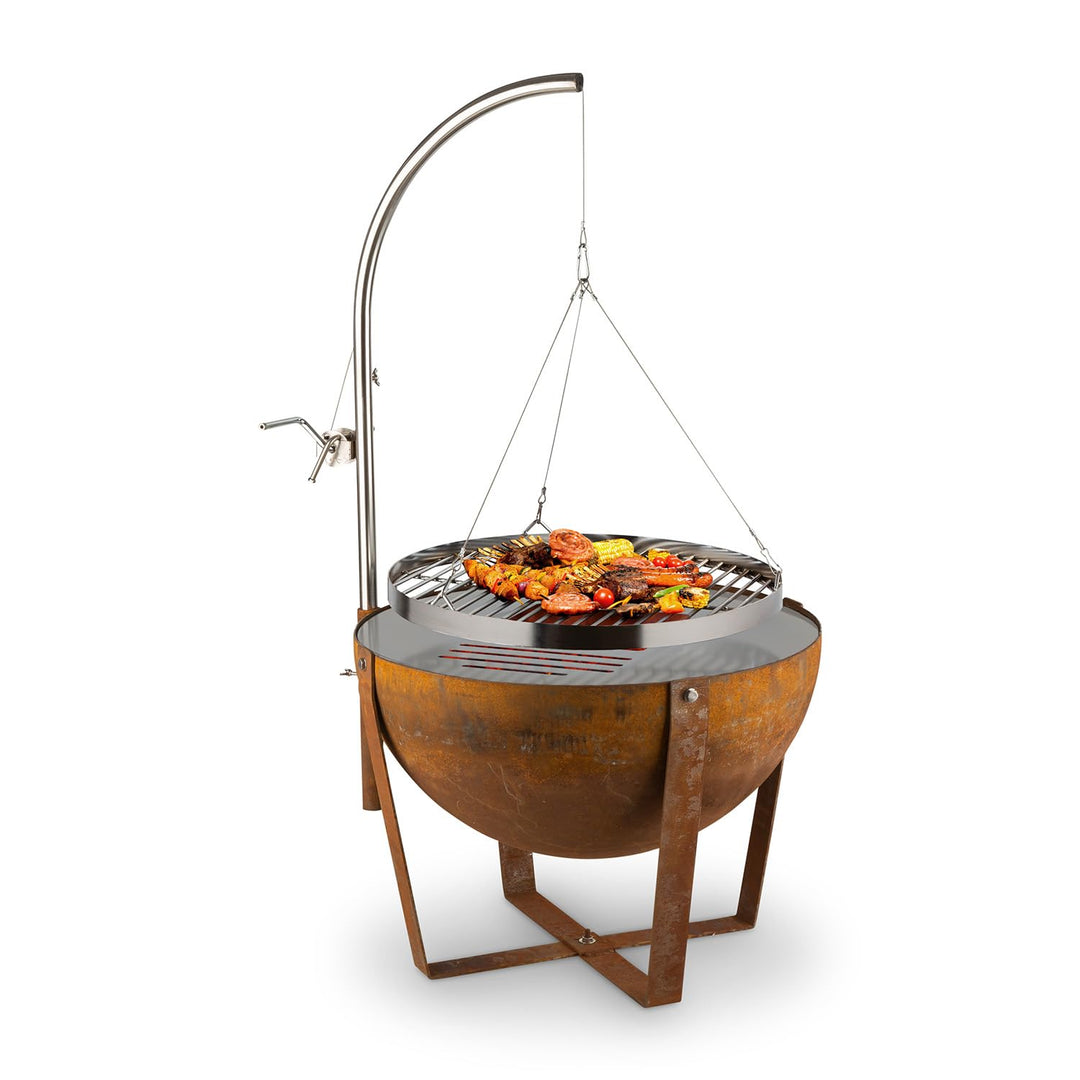 blumfeldt Fire Globe Feuerschale mit Grill, Grillring: Ø 59cm, Feuerschale: Ø 60cm, Grillrost: Ø 59c
