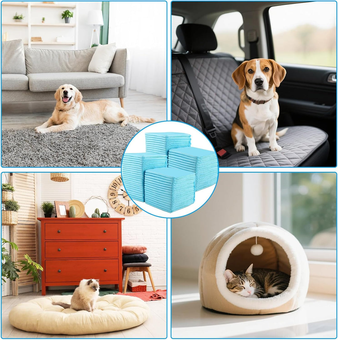 100 Stück PIPI Matten für Hunde und Welpen, 60 × 60cm Trainingspads, Wickelunterlagen Baby Geeignet