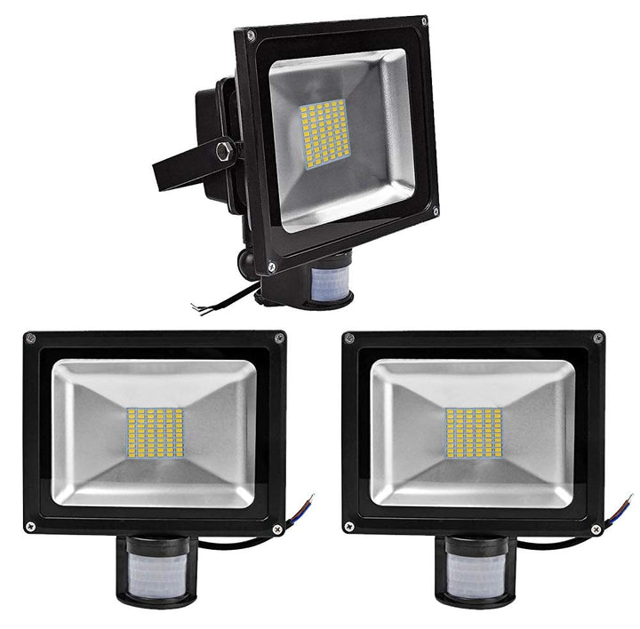 3pcs 50W LED SMD Strahler Fluter Aussen Flutlicht Strahler mit PIR Bewegungsmelder Fluter Wasserdich