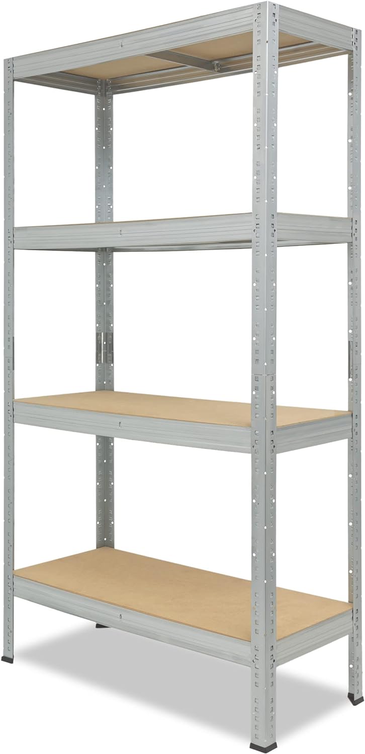 shelfplaza® 180x50x30cm Profi Schwerlastregal verzinkt/Metallregal mit 4 Böden à 200kg Tragkraft/Kel