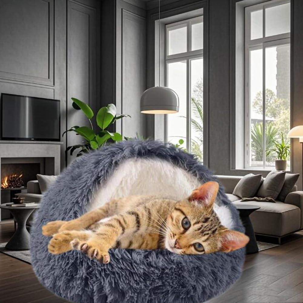 Flauschig Hundebett Muschelform Katzenbett Warm Tierbett Haustierbett Waschbar Hundesofa Katzensofa