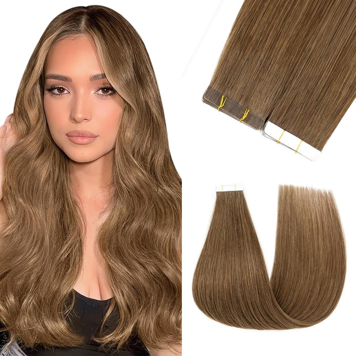 Silk-co Tape in Extensions Echthaar 20stk, leicht Version Tape Extensions Echthaar, Remy Haarextensi