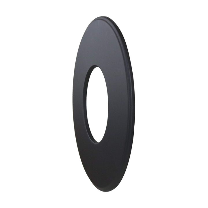 LANZZAS Ofenrohr Wand-Rosette mit 90 mm Rand, im Durchmesser Ø 150 mm, Farbe: gussgrau - weitere Roh