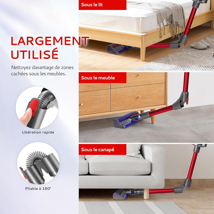 Faltbares Teleskoprohr Kompatibel mit Dyson V7 V8 V10 V11 V15 Kabellos Staubsauger Verbessertes Schn