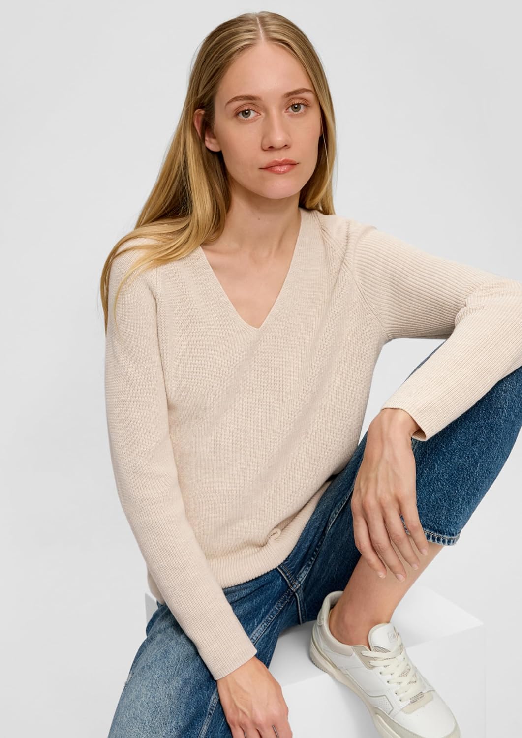s.Oliver Strickpullover mit Raglanärmeln 46 81w0 Beige, 46 81w0 Beige